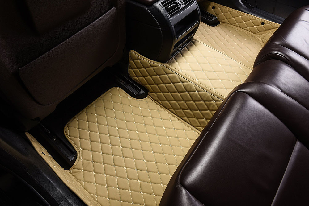 Inexpensive Beige Custom Diamond Car Mats